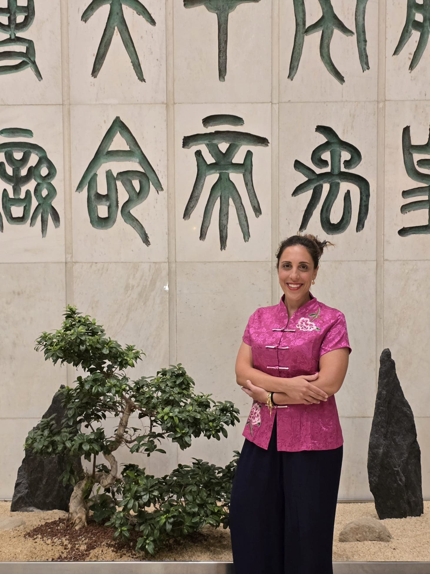 Dottoressa Marina Tricoli durante la formazione in Cina
